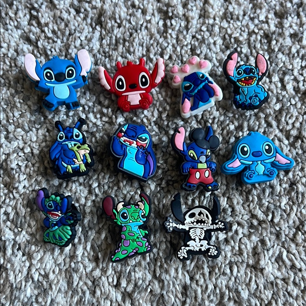 Stitch crocs shoe charms 11 pieces